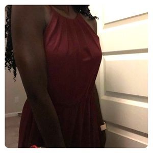 burgundy dress